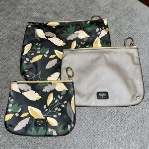 FOSSIL Dark Ivy Collection - 3 Piece Set of Mini Bags